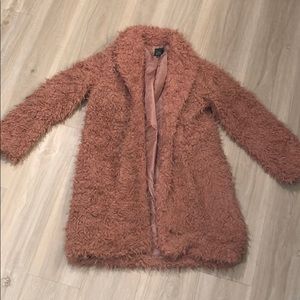Wild Fable ✨ Fluffy Dusty Rose Jacket